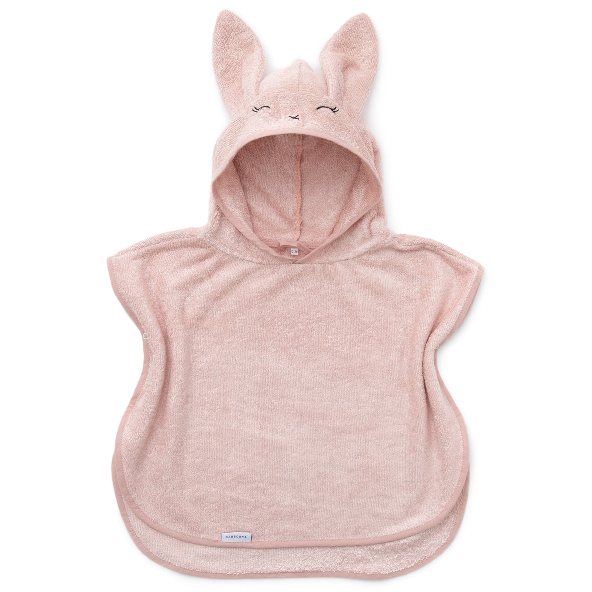 Poncho da Bagno Bambino in Spugna di Bambù Organico - Terry Poncho Bamboom 0/2 anni Rosa