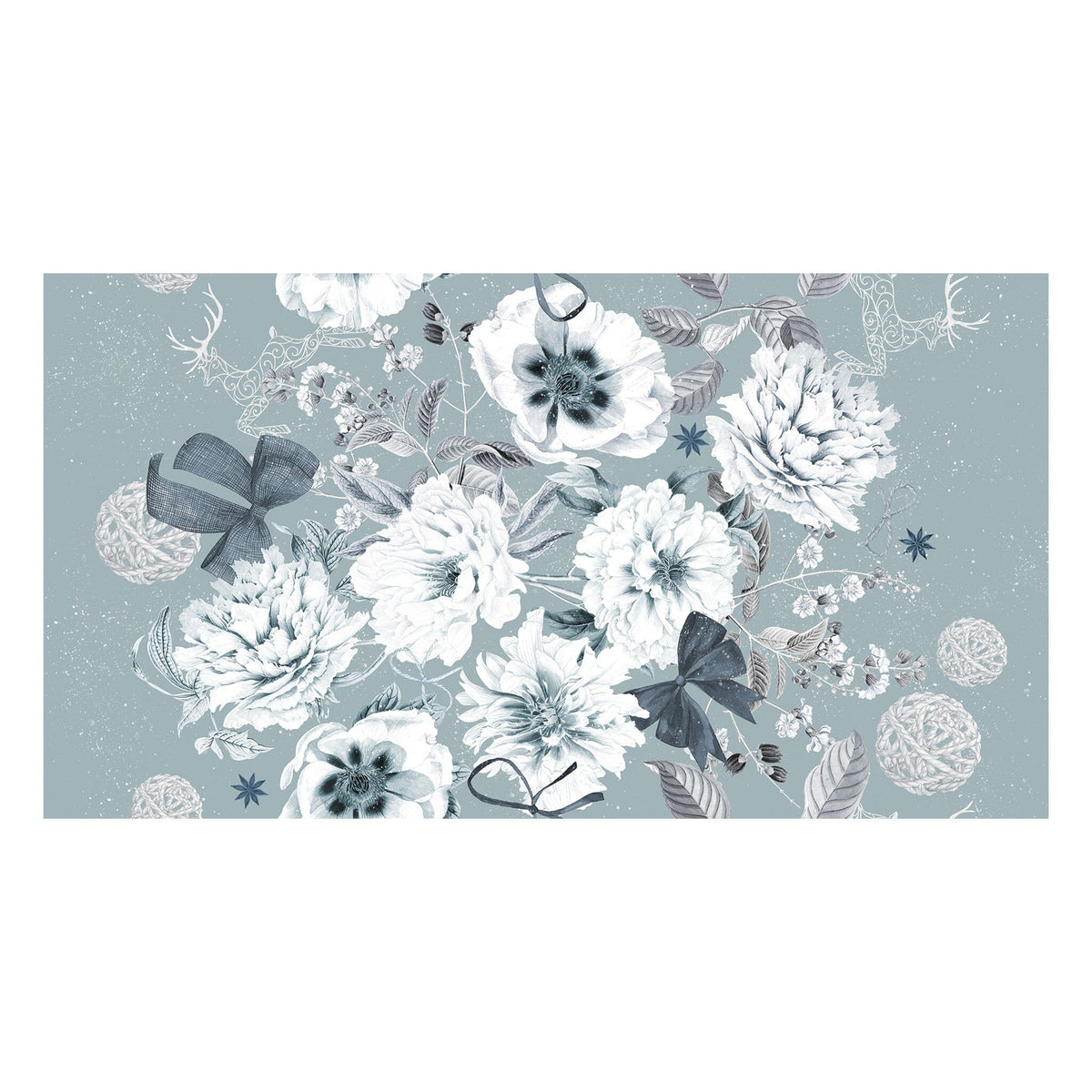 Runner Antimacchia in Fantasia - Blue Winter Runner Maison Sucrée