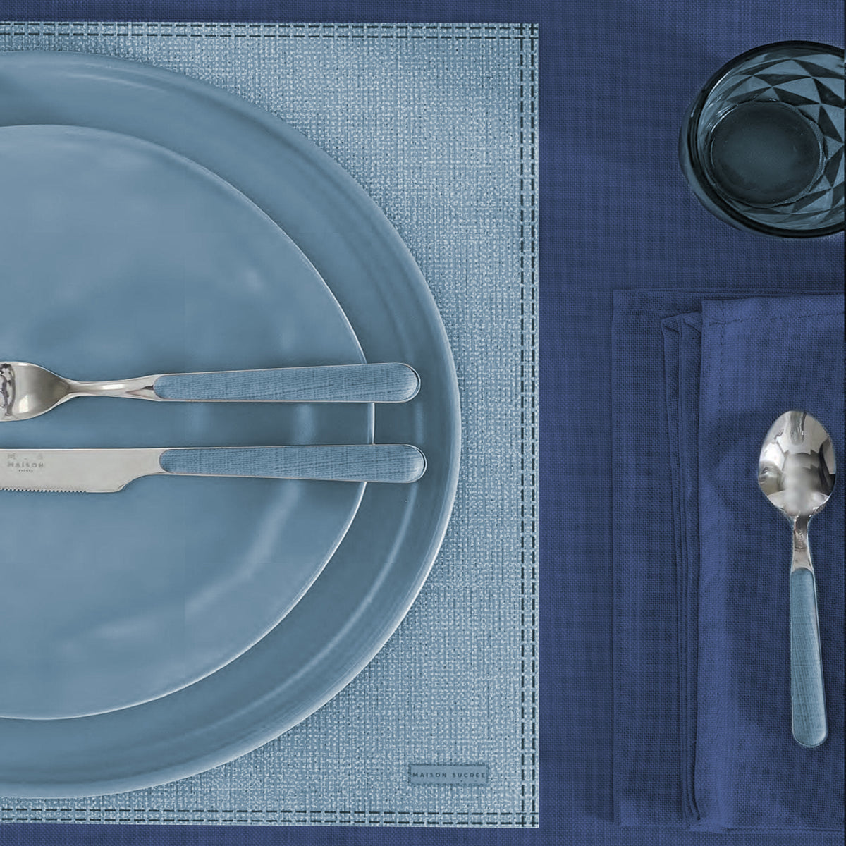 Servizio Piatti 18 Pezzi in Grés Porcellanato Colorati - Marostica Servizio Piatti Maison Sucrée Blu