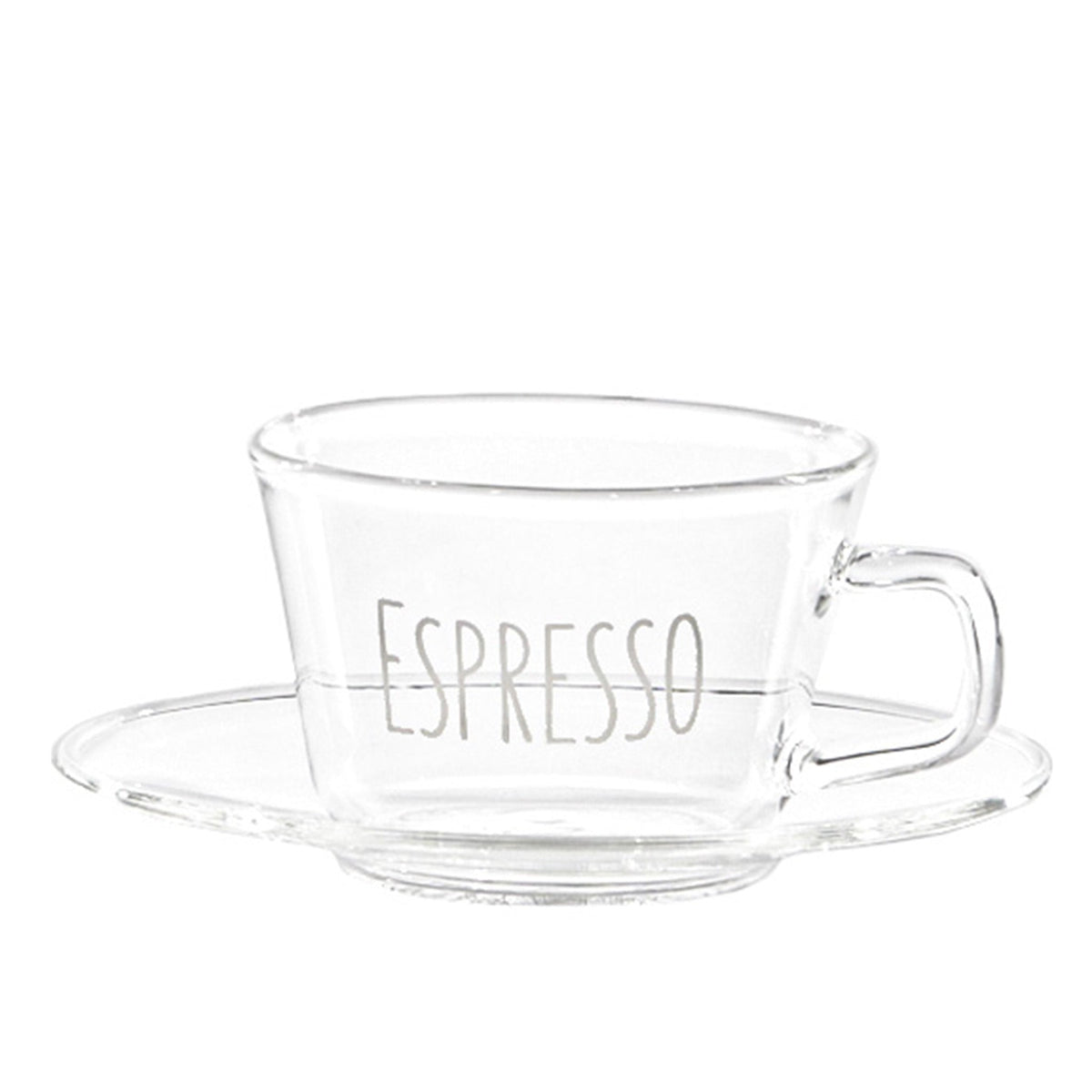 Set 2 Tazzine in Vetro Borosilicato Serigrafate - Espresso tazze Simple Day