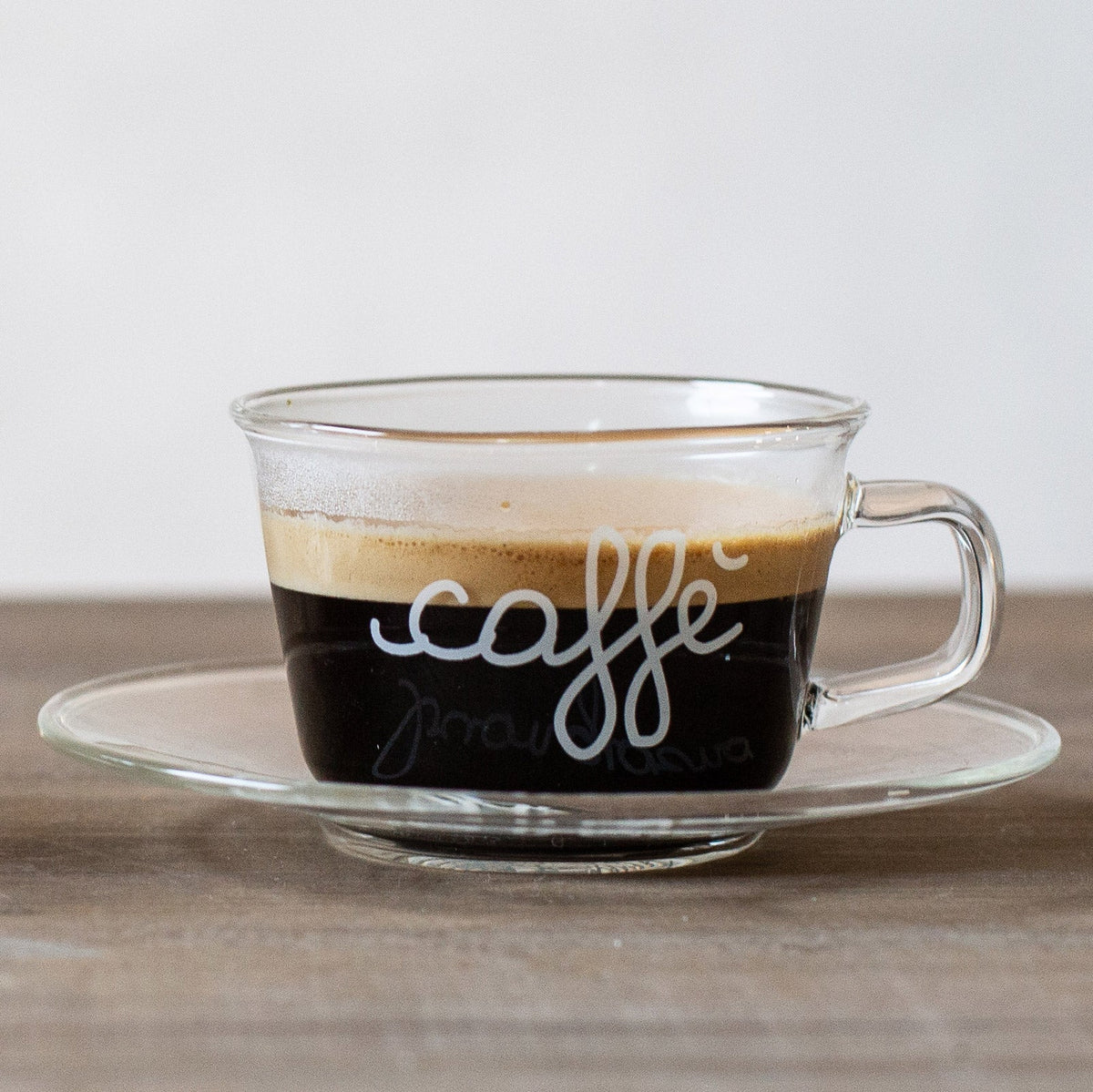 Set 2 Tazzine in Vetro Borosilicato Serigrafate - Pausa Caffè tazze Simple Day