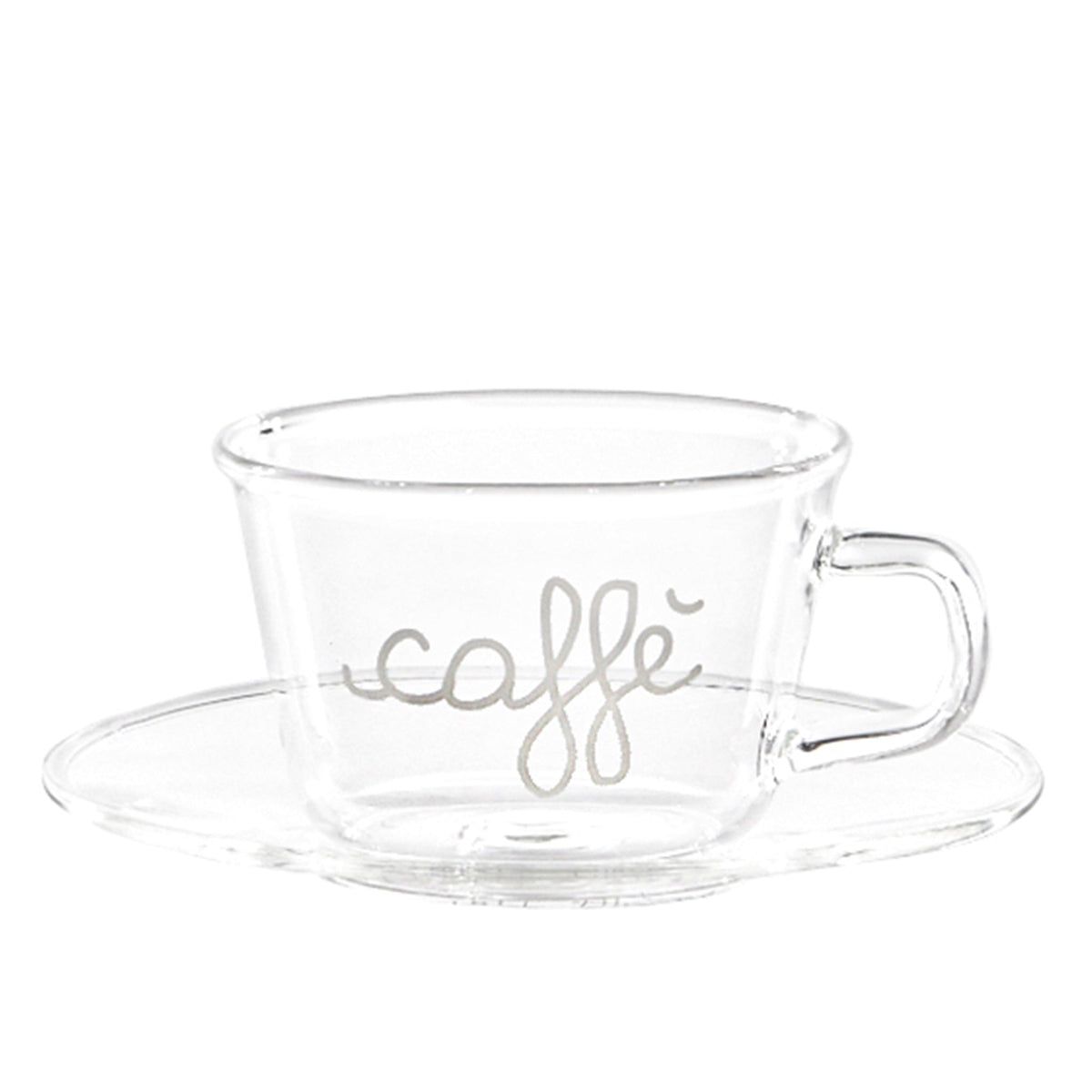Set 2 Tazzine in Vetro Borosilicato Serigrafate - Pausa Caffè tazze Simple Day