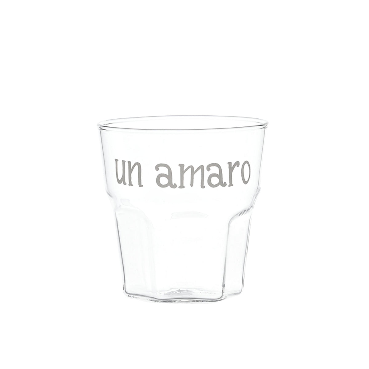 Set 4 Bicchierini in Vetro Borosilicato Serigrafati - Un Amaro Bicchieri Simple Day