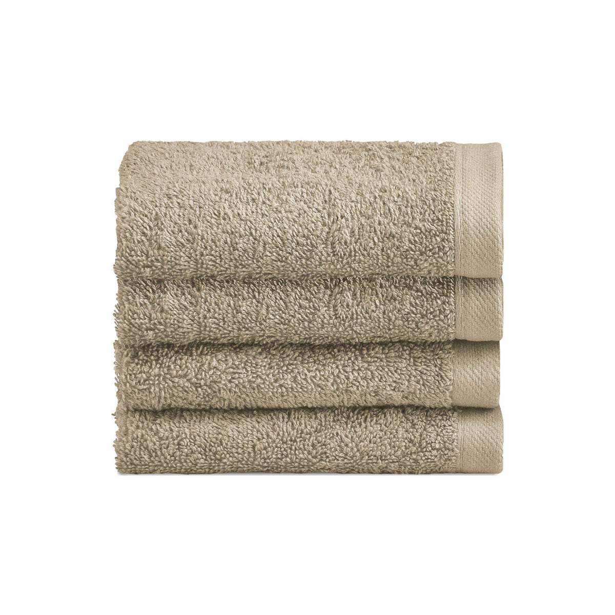 Set 4 Lavette in Spugna di Cotone Tinta Unita - Perla Lavetta Lisola Beige (Prealpi)