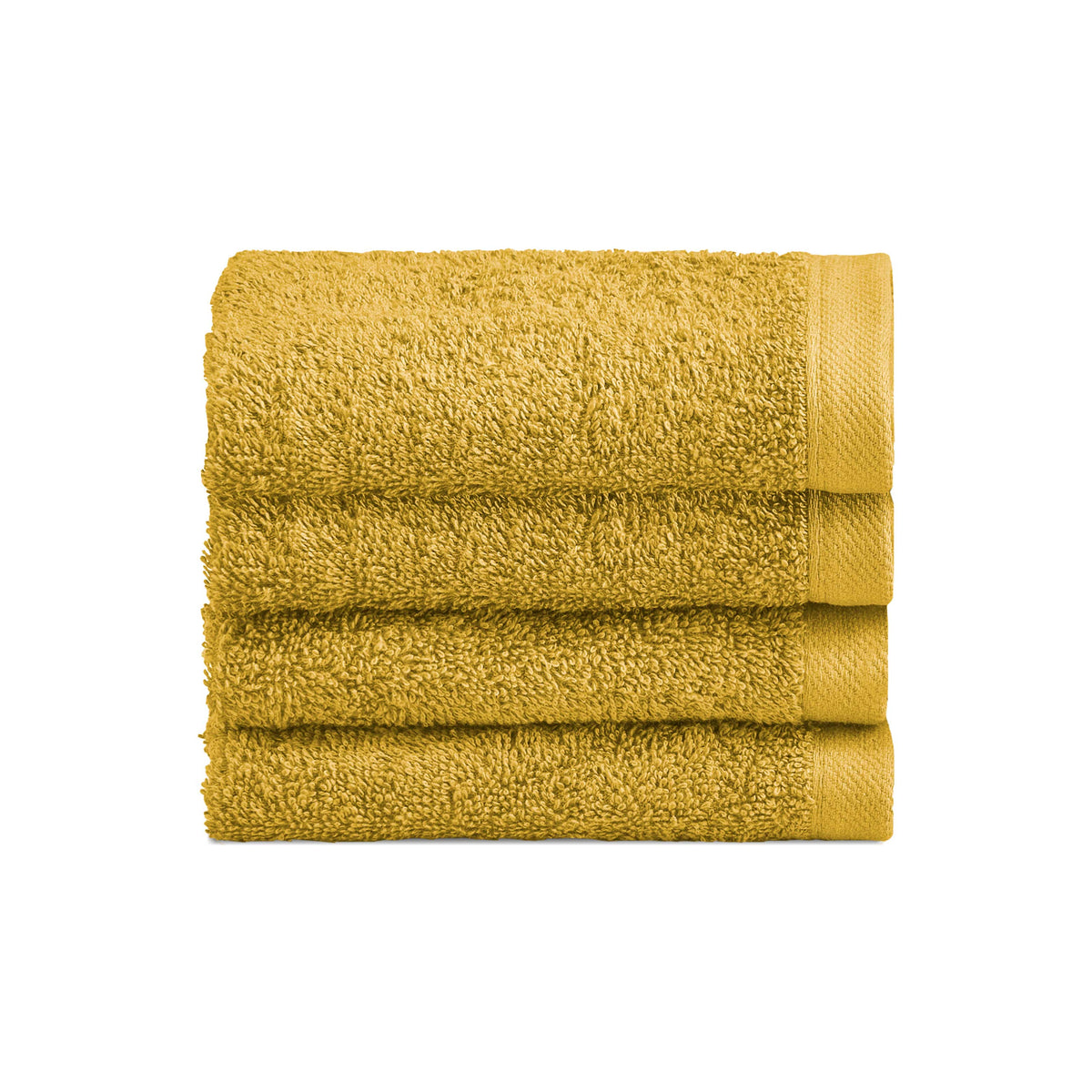 Set 4 Lavette in Spugna di Cotone Tinta Unita - Perla Lavetta Lisola Giallo (Bergame)
