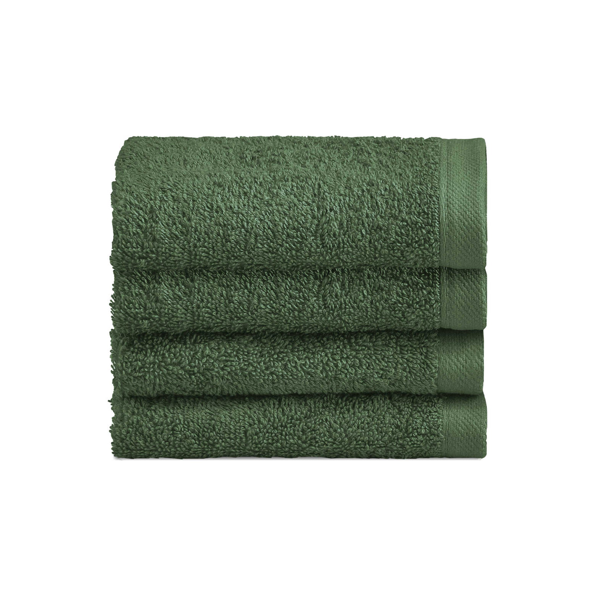 Set 4 Lavette in Spugna di Cotone Tinta Unita - Perla Lavetta Lisola Verde scuro (Jungle)