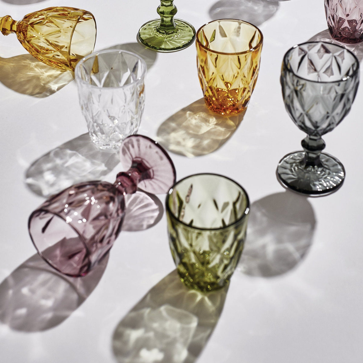 Set 6 Bicchieri Acqua in Pasta di Vetro Multicolor - Murano Bicchieri Maison Sucrée