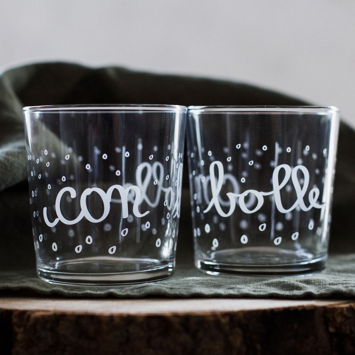 Set 6 Bicchieri Acqua Serigrafati - Con Bolle Bicchieri Simple Day