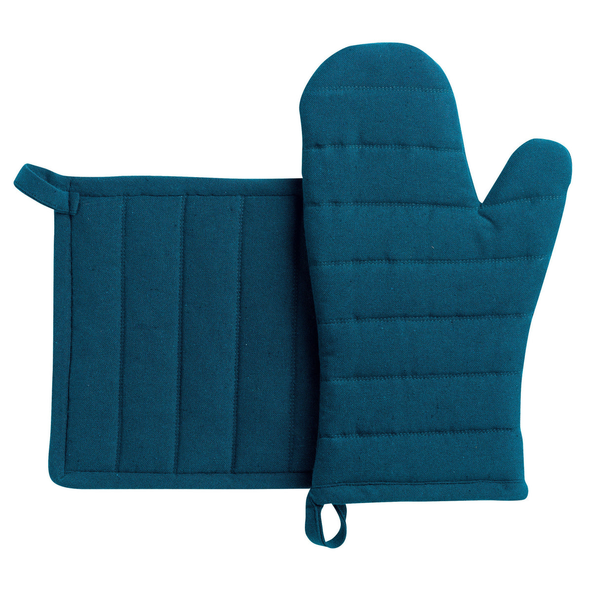 Set Presina e Guanto in Cotone Riciclato - Jona Guanto + presina Winkler Blu Pavone