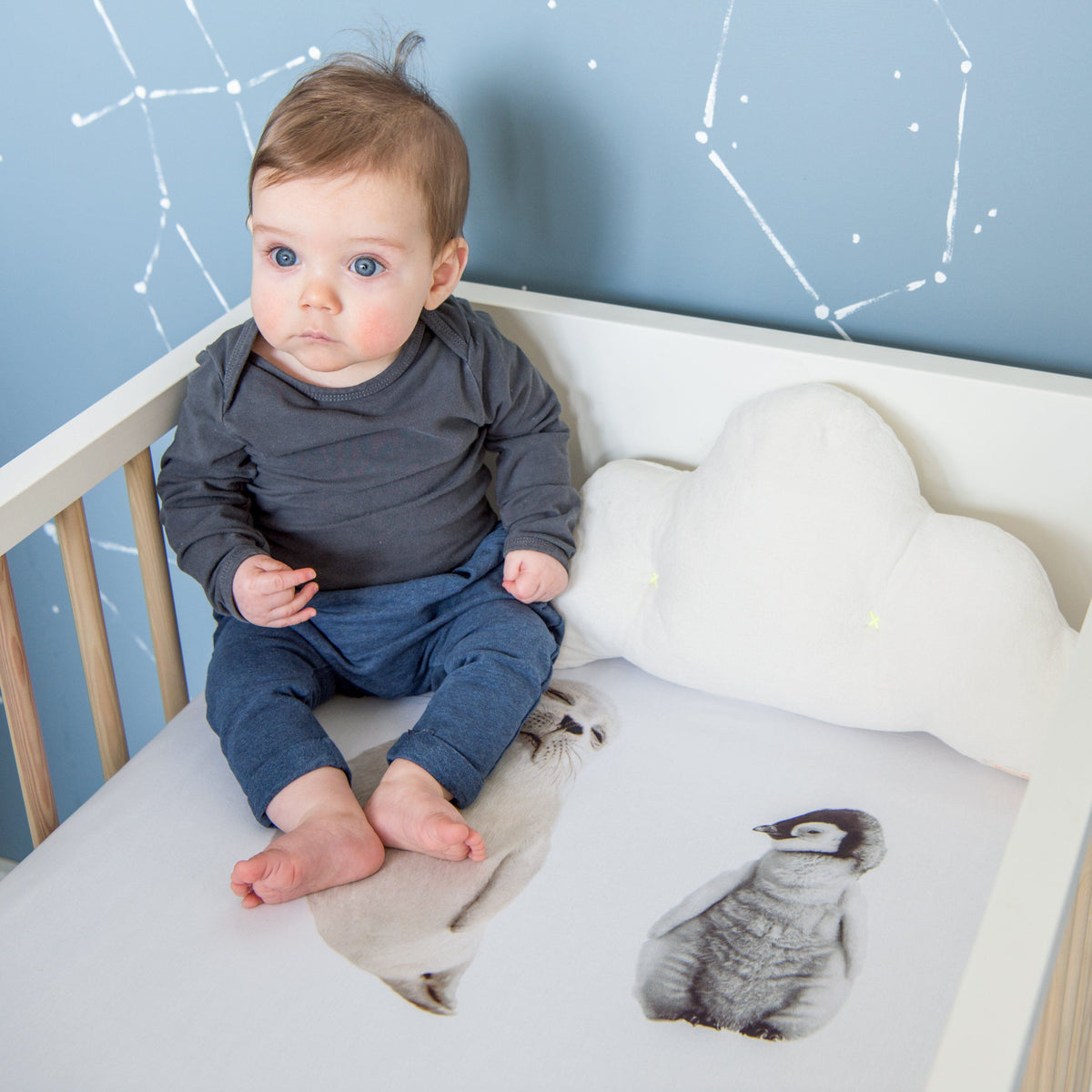 Snurk Completo Letto per Bimbi in Percalle di Cotone - Arctic Friends Lenzuola Bimbi Snurk
