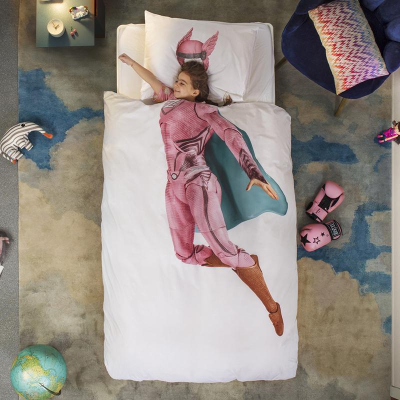 Parure Copripiumino in Puro Cotone - SuperGirl Copripiumino Snurk