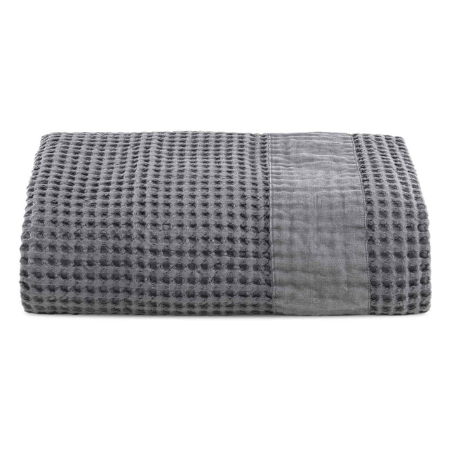 Telo da Bagno Nido d'Ape StoneWashed con Bordo in Lino - Jaspy Telo Spugna Lisola Stone 150x100cm Baguio