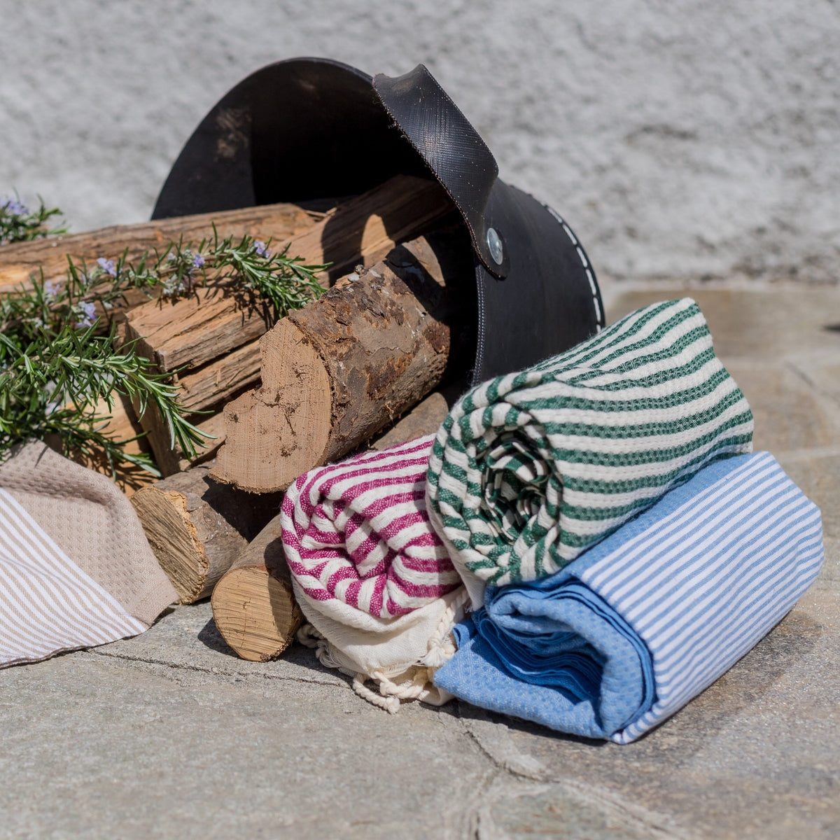 Telo Mare Fouta in Puro Cotone a Righe Strette - Tal Telo Mare Tadé