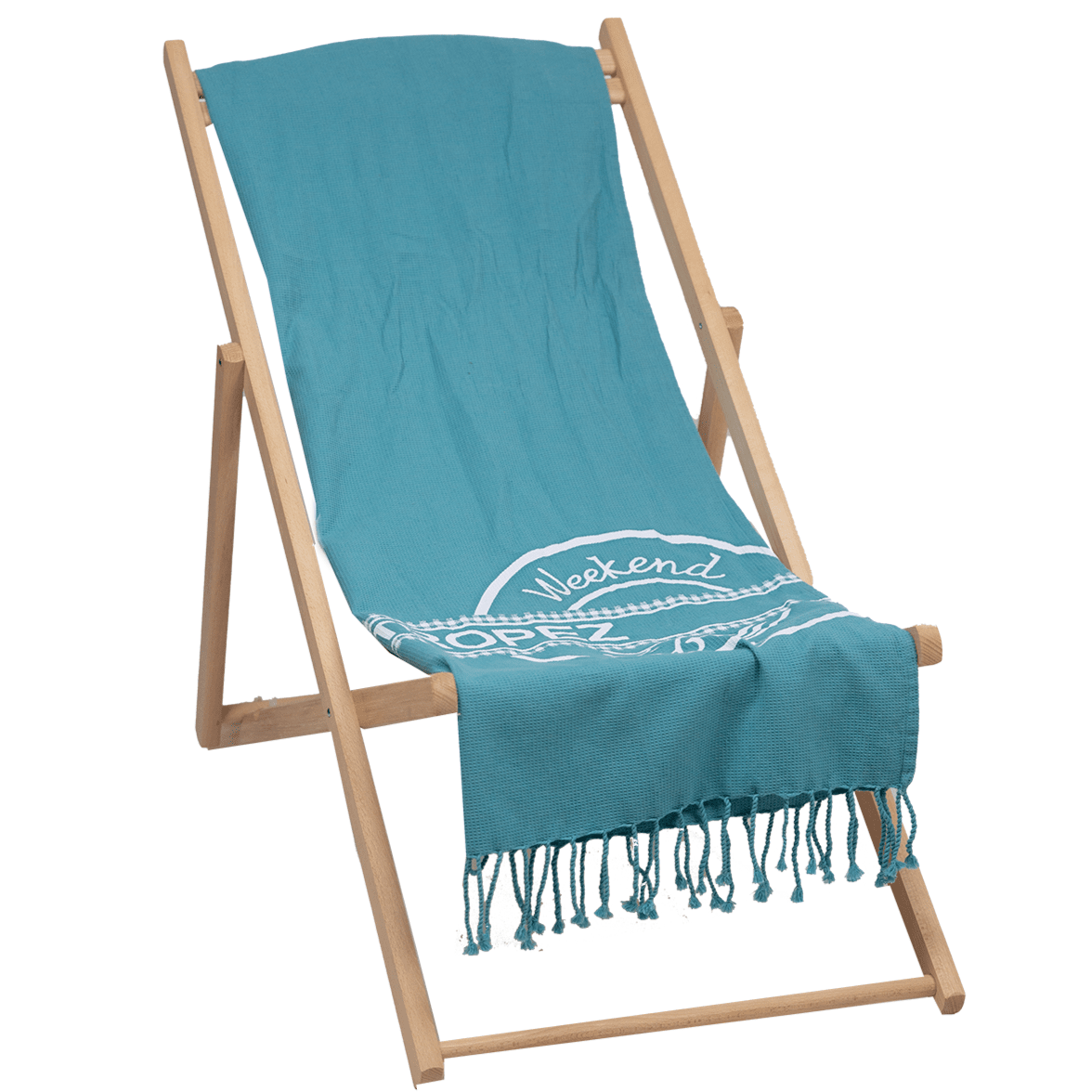 Telo Mare in Puro Cotone Nido D'ape - Weekend Vibes Telo Mare Marinette Saint-Tropez Azzurro