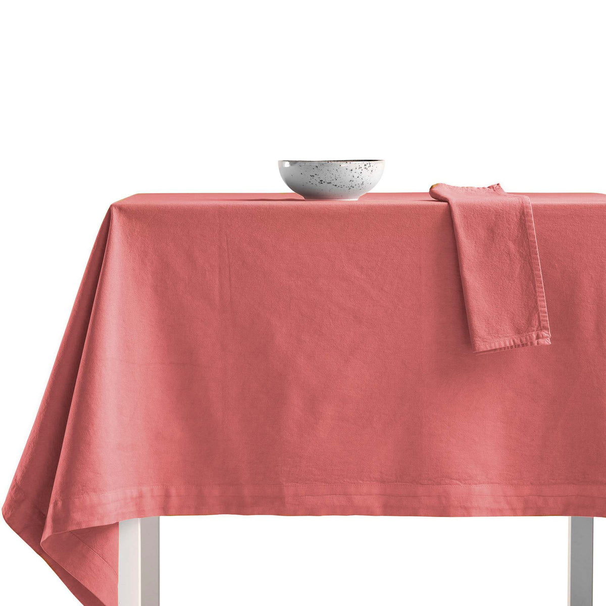 Tovaglia in Puro Cotone StoneWashed NO STIRO - Cales Tovaglia Lisola Pepe Rosa 140X180