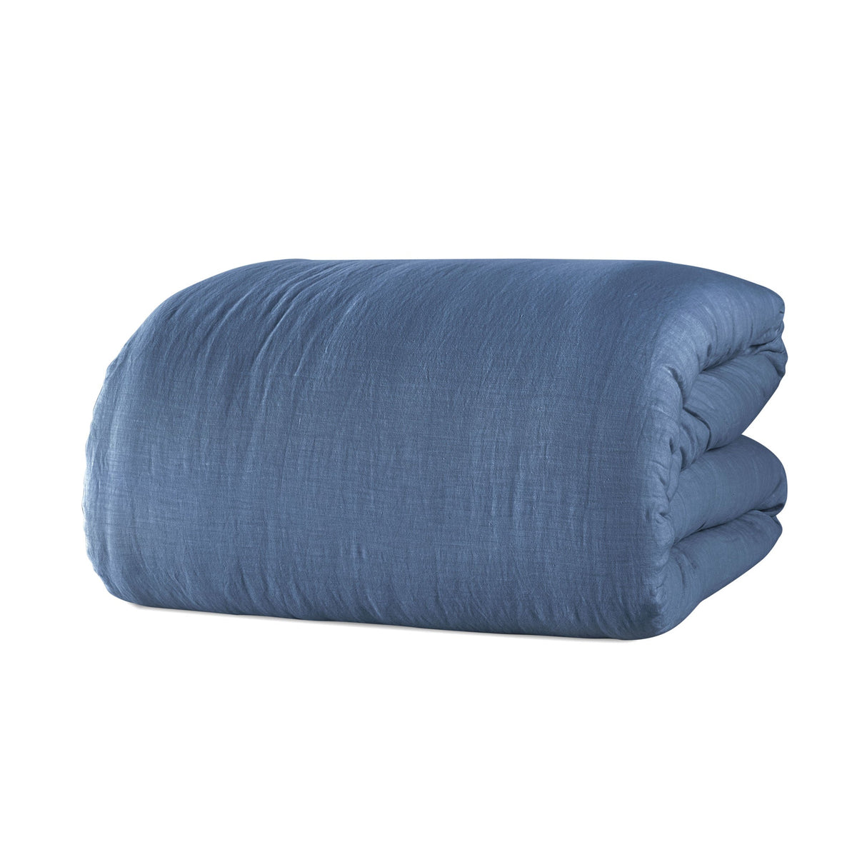 Trapunta in Cotone e Lino StoneWashed NO Stiro - Luxury Trapuntino Estivo Lisola Matrimoniale Blu Scuro (Lavagna)