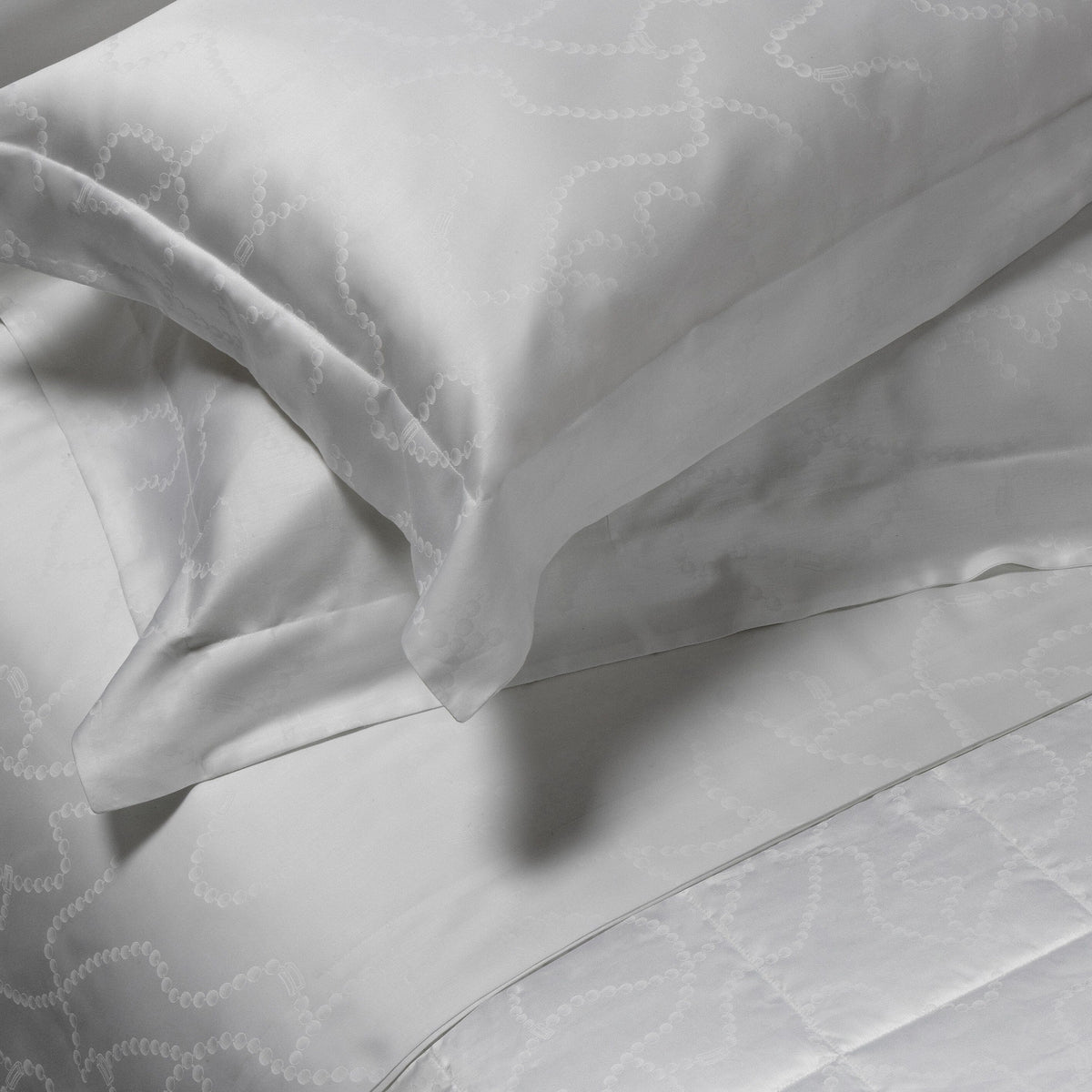 Trapuntino Leggero in Raso di Puro Cotone 300TC Lavorazione Jacquard - Le Perle Trapuntino Estivo Dea