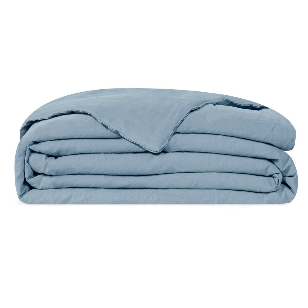 Trapuntino leggero Puro Cotone StoneWashed NO Stiro - Loira Trapuntino Estivo Loft by BiancoPerla Singolo Azzurro (Regolo)