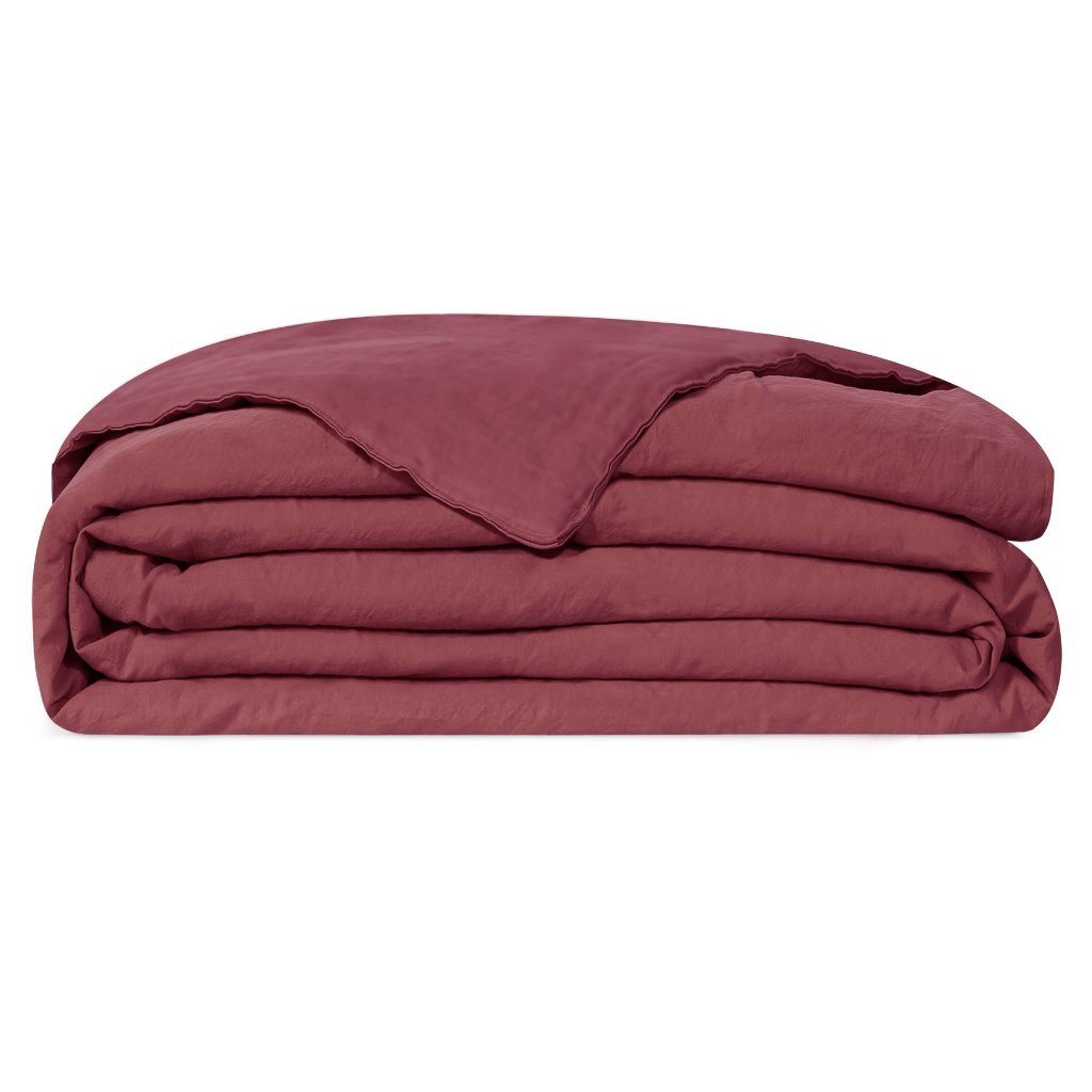 Trapuntino leggero Puro Cotone StoneWashed NO Stiro - Loira Trapuntino Estivo Loft by BiancoPerla Singolo Rosso (Valenza)