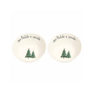 Set 2 Ciotole in Grès Serigrafata - Ogni Natale è Speciale
