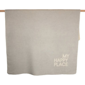 Coperta in Velluto di Cotone Tinta Unita - My Happy Place