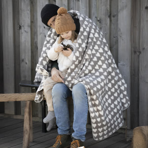Coperta Invernale in Caldo Cotone - Hearts