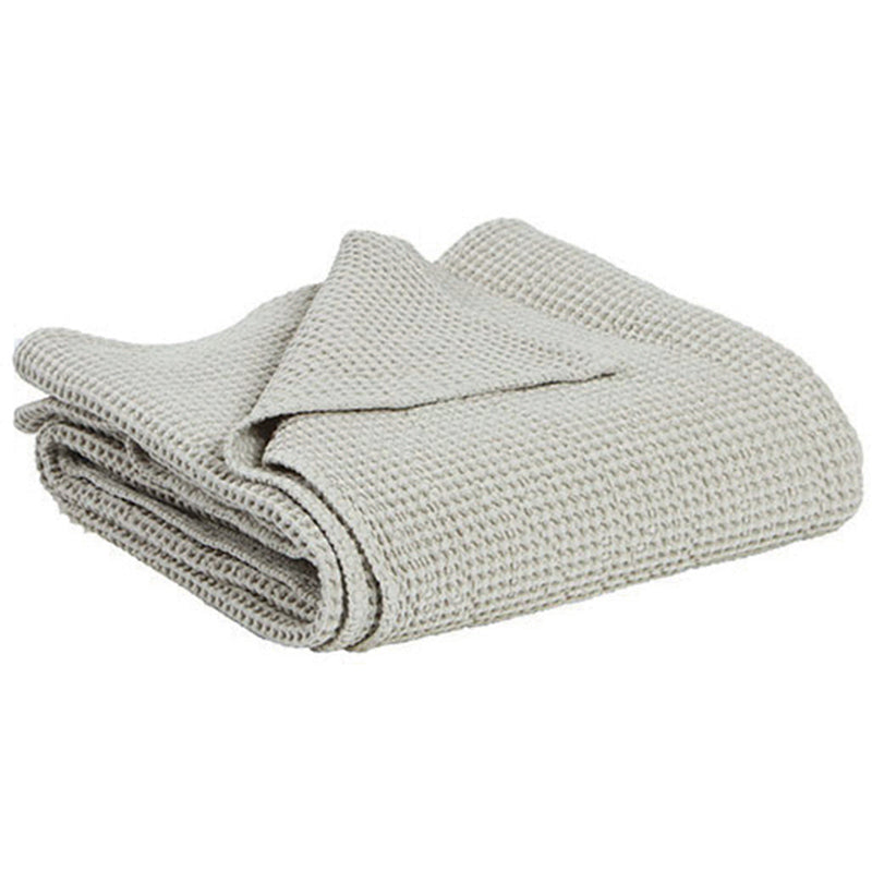 Copriletto a Nido D'Ape StoneWashed in Cotone Riciclato Tinta Unita - Maia Recycle