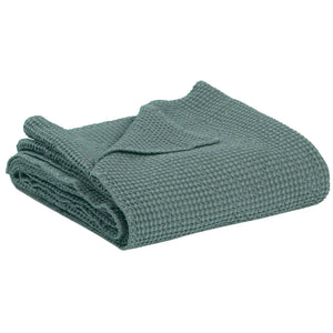 Copriletto a Nido D'Ape StoneWashed in Cotone Riciclato Tinta Unita - Maia Recycle