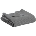 Copriletto a Nido D'Ape StoneWashed in Cotone Riciclato Tinta Unita - Maia Recycle
