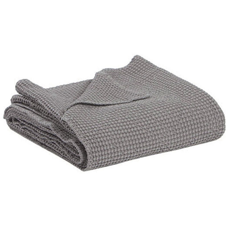 Copriletto a Nido D'Ape StoneWashed in Cotone Riciclato Tinta Unita - Maia Recycle