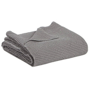 Copriletto a Nido D'Ape StoneWashed in Cotone Riciclato Tinta Unita - Maia Recycle