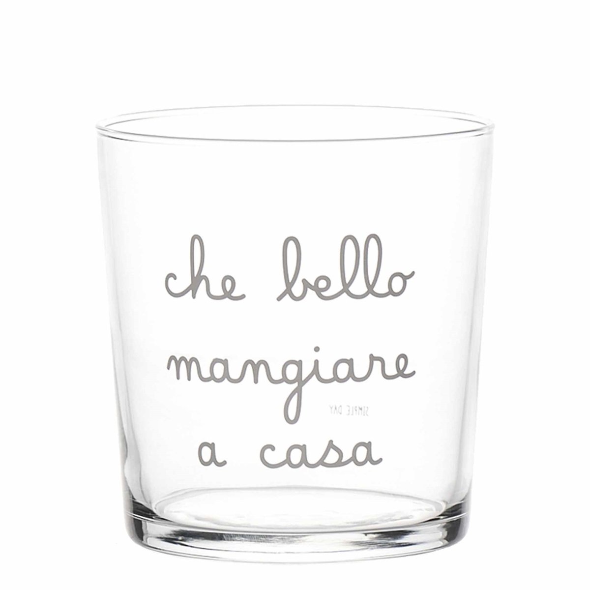 Set 6 Bicchieri in Vetro Temperato Serigrafati - Che Bello Mangiare a Casa