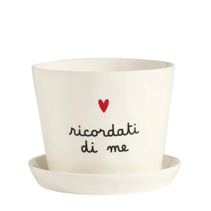 Vaso Portafiori in Grès Serigrafato - Ricordati di Me