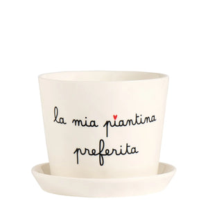 Vaso Portafiori in Grès Serigrafato - La mia Piantina Preferita