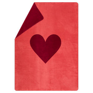 Coperta in Velluto di Cotone Fantasia Cuore - Heart