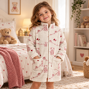 Vestaglia per Bambino in Micropile Stampata - Dreaming Bear