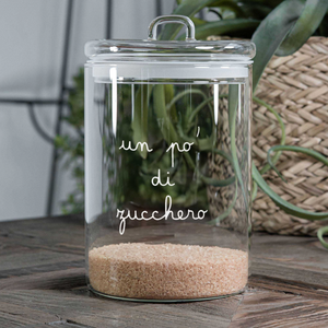 Barattolo in Vetro Borosilicato Serigrafato - Un po' di Zucchero
