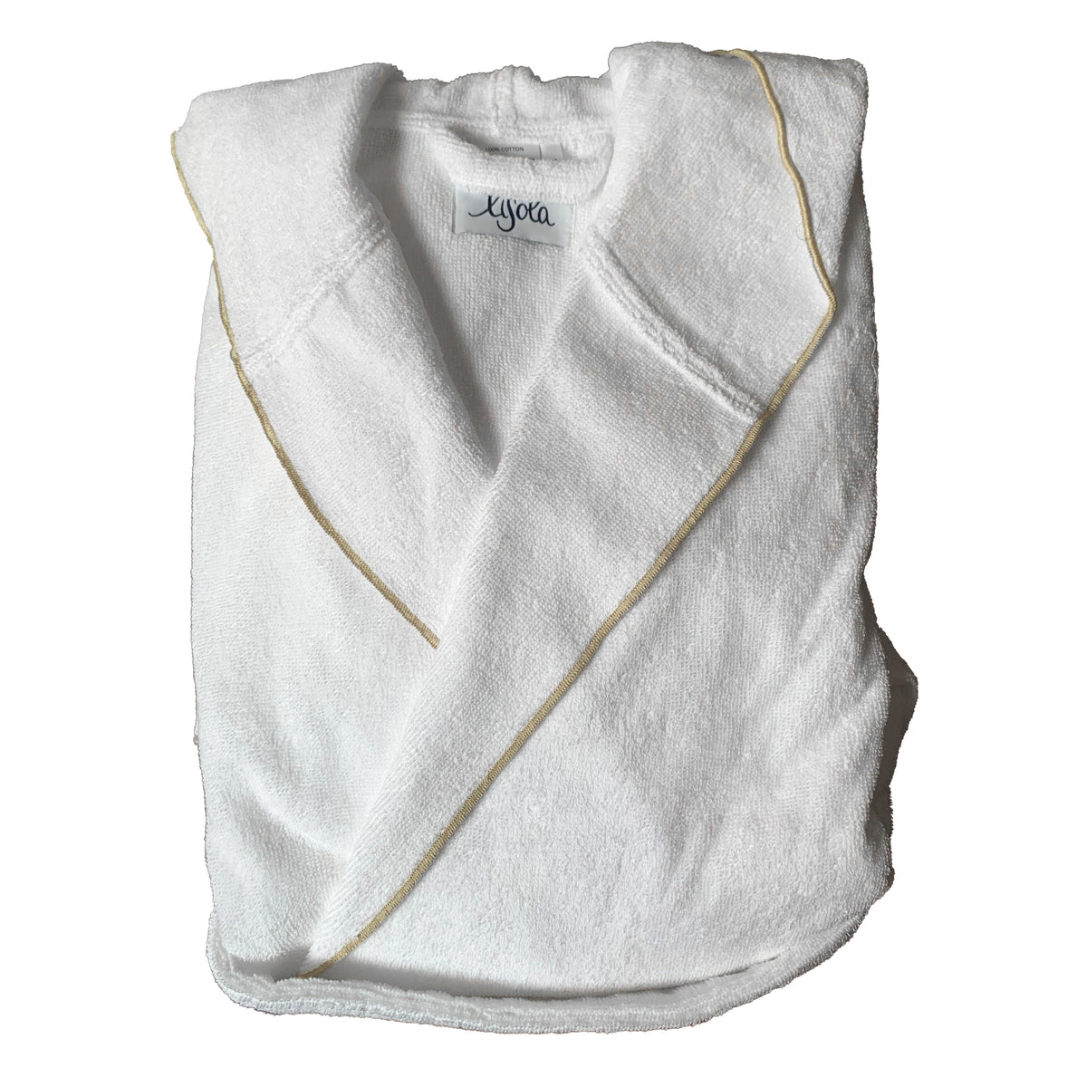 Accappatoio in Spugna con Cappuccio e finiture Overlock - Reunus
