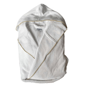 Accappatoio in Spugna con Cappuccio e finiture Overlock - Reunus