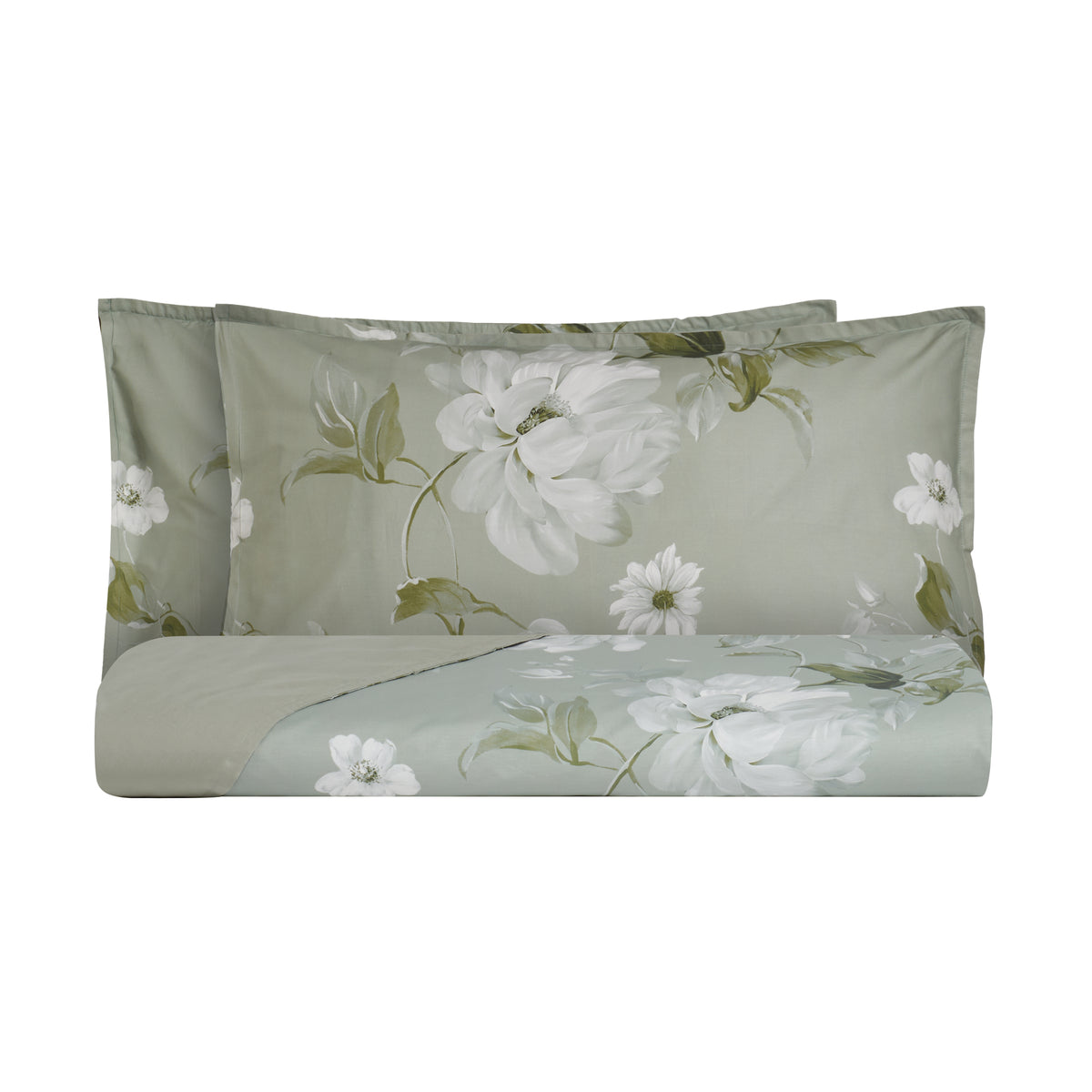 Parure Copripiumino in Percalle di Cotone Fantasia Floreale - Rosewood