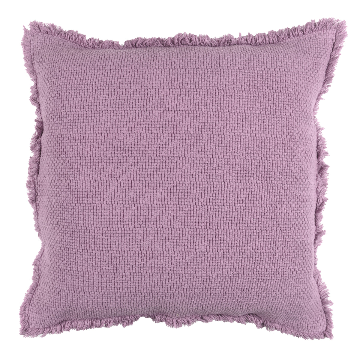 Cuscino in Cotone Stonewashed Jacquard Tinta Unita - Canestri
