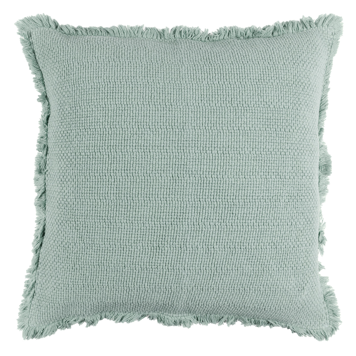 Cuscino in Cotone Stonewashed Jacquard Tinta Unita - Canestri