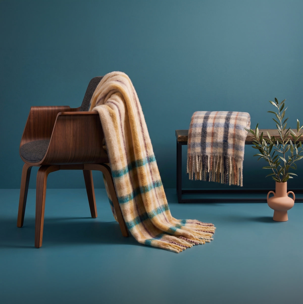 Plaid in Alpaca e Mohair Fantasia Check - Verber