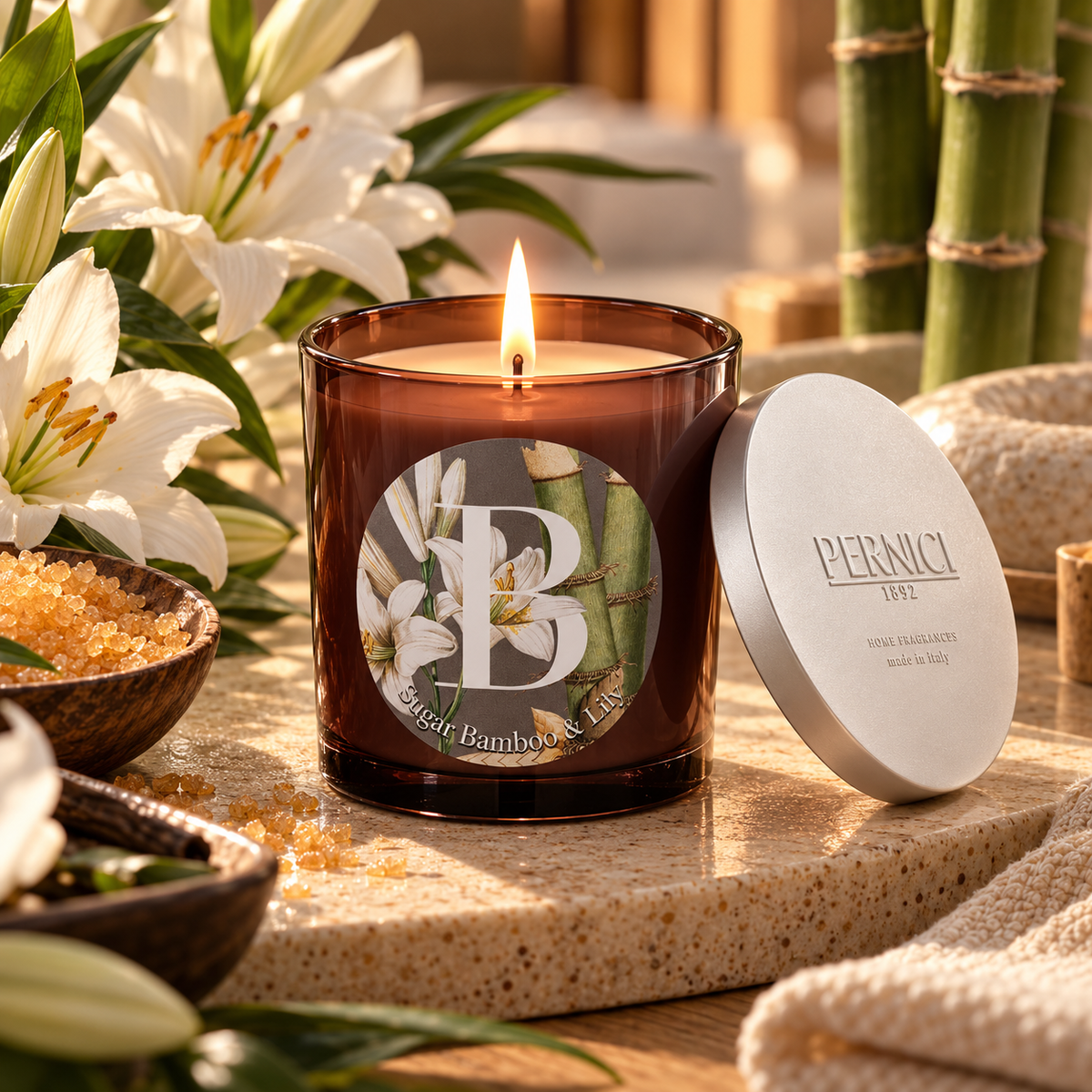 Candela Profumata Fragranza Mughetto - Sugar Bamboo & Lily