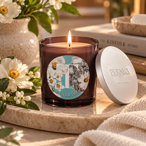 Candela Profumata Fragranza Fiori Bianchi - Talc & White Flowers