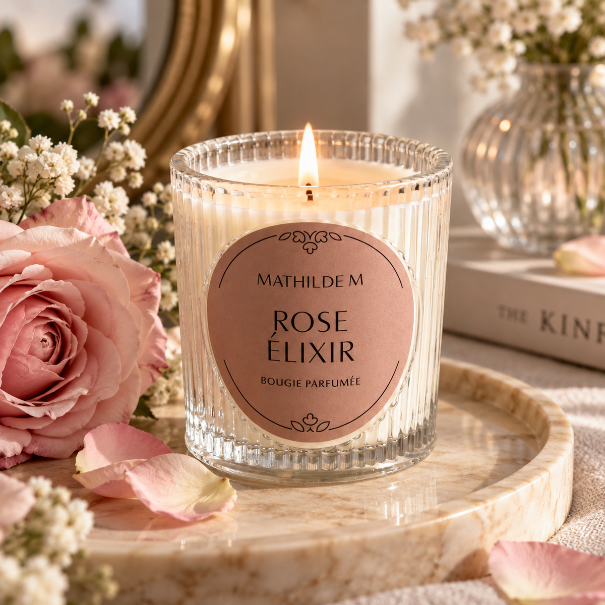 Candela Profumata Fragranza Rose Elixir - Les Intemporels