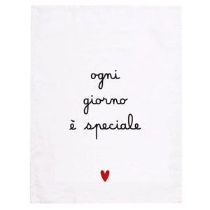 Canovaccio in Lino Stonewashed Stampa - Ogni Giorno è Speciale