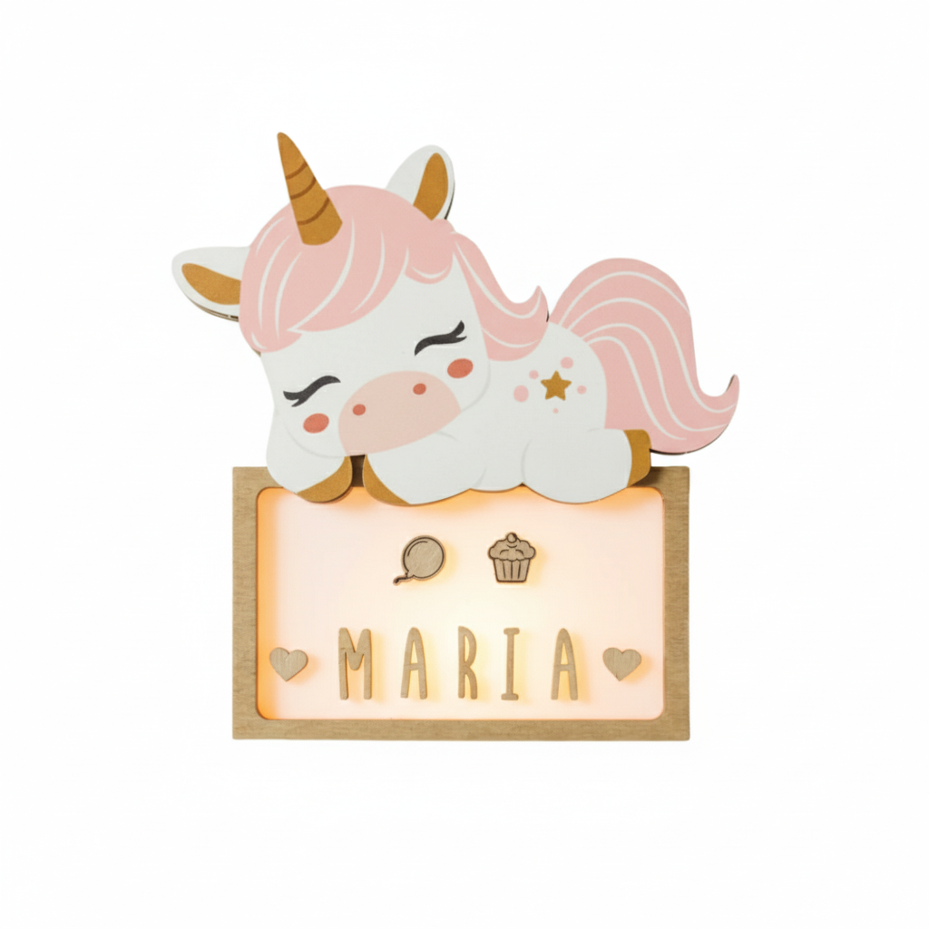 Lampada da Tavolo Personalizzabile - Unicorno