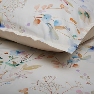 Parure Copripiumino in Percalle di Cotone Fantasia Floreale - Ninfea