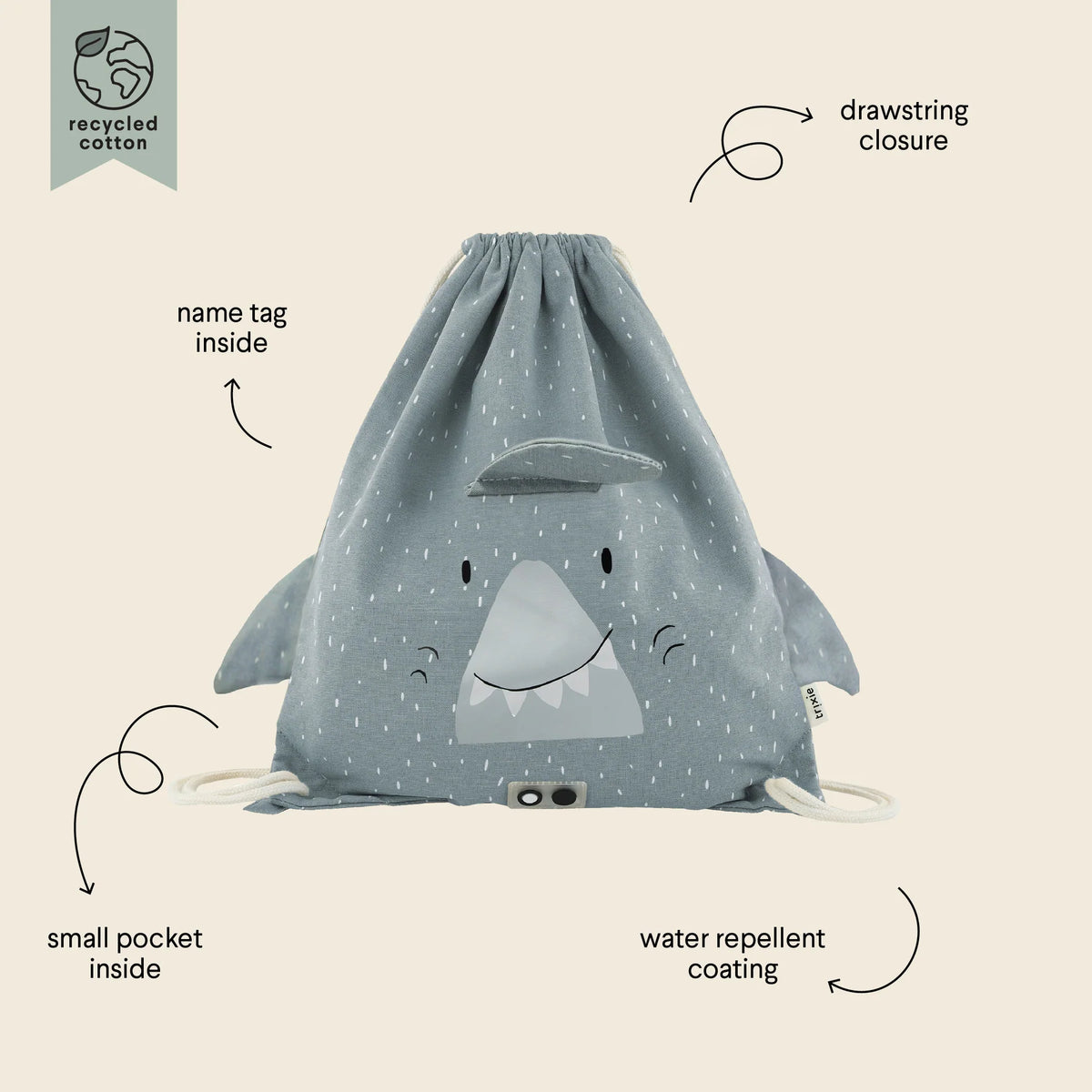 Zaino a Sacchetta per Bambini - Mr. Shark